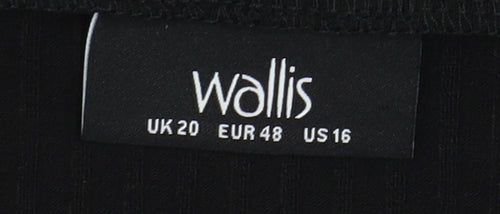 Wallis Women's Black A-Line Midi Skirt Size 20