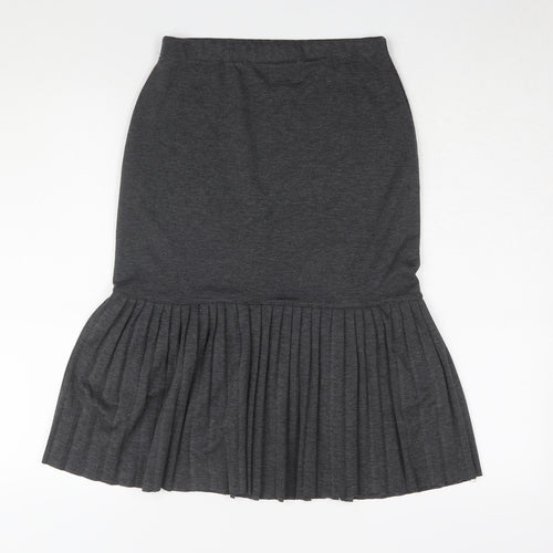 First Chance Women's Grey Midi Pleated Skirt - Size M