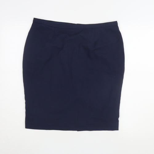 Marks and Spencer Women's Blue Pencil Skirt Size 16
