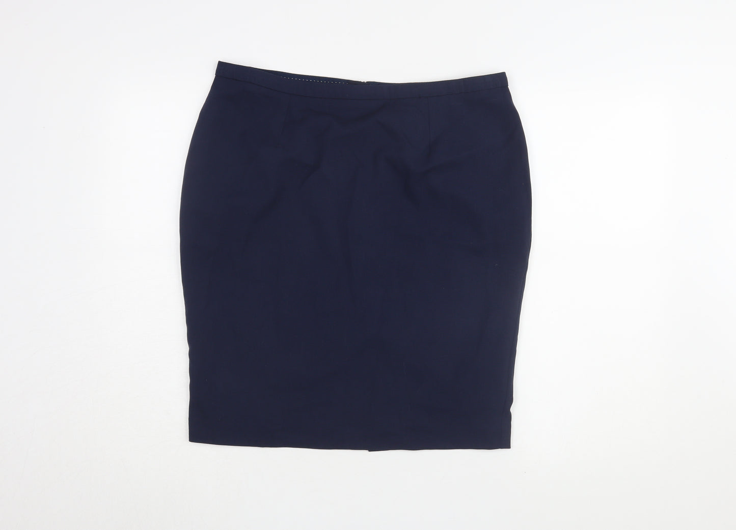 Marks and Spencer Women's Blue Pencil Skirt Size 16