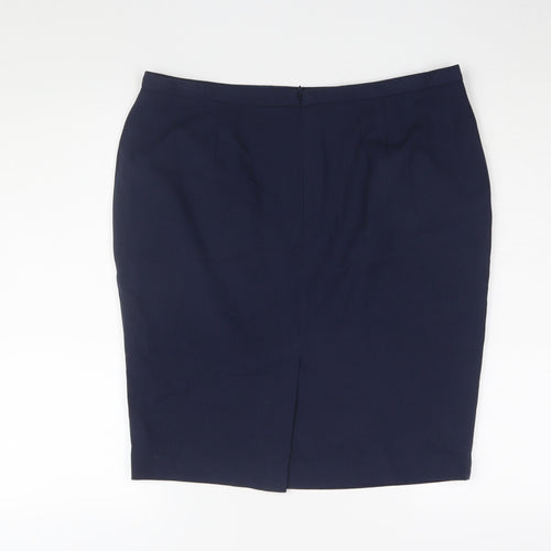 Marks and Spencer Women's Blue Pencil Skirt Size 16