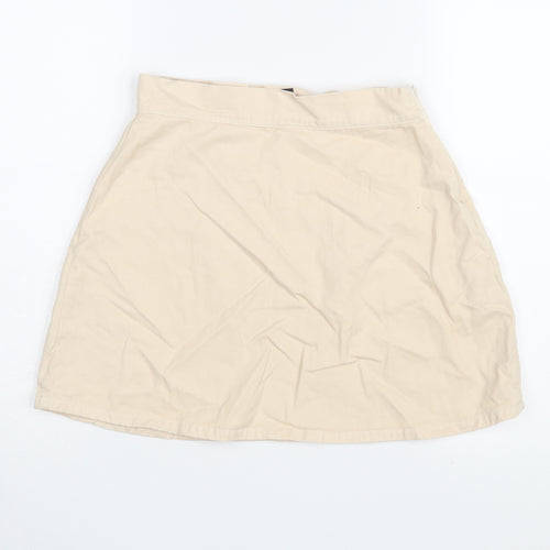 PrettyLittleThing Beige Women's Skirt, Size 8, Cotton
