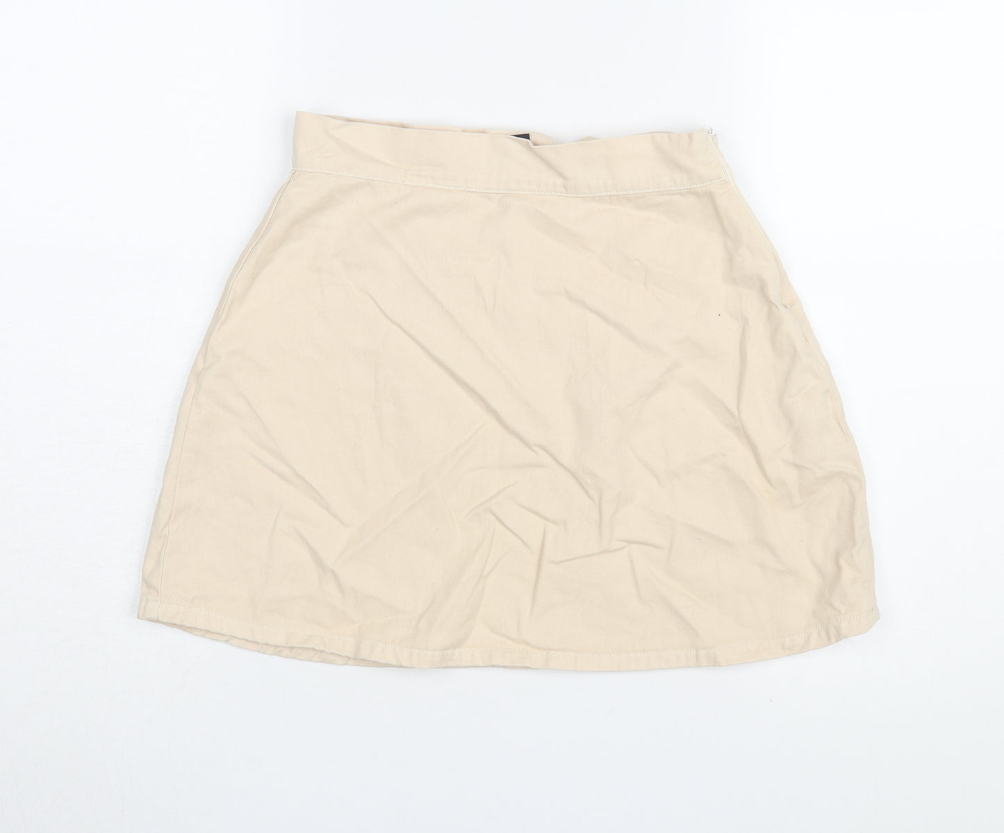 PrettyLittleThing Beige Women's Skirt, Size 8, Cotton