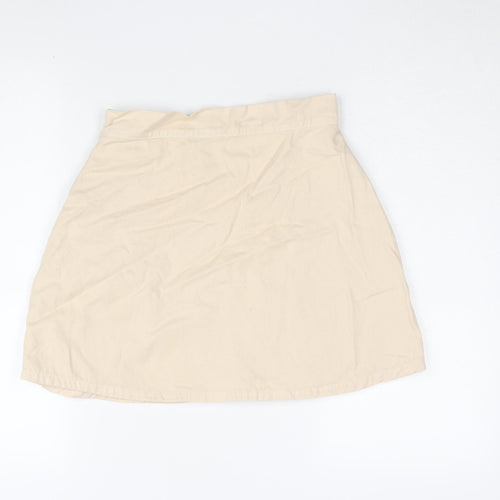 PrettyLittleThing Beige Women's Skirt, Size 8, Cotton