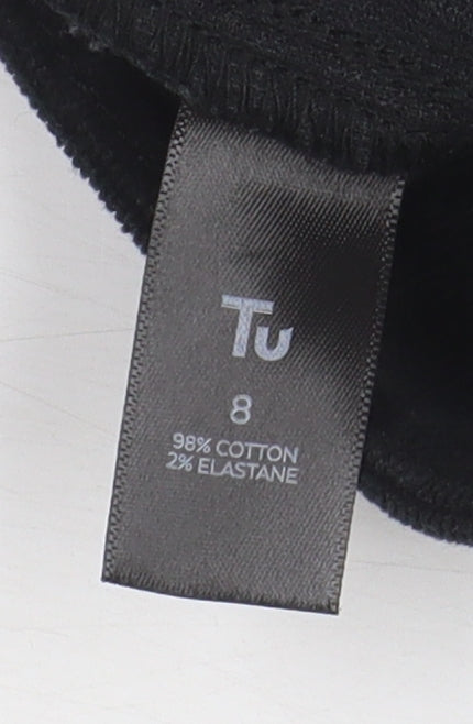 TU Women's Black Peasant Midi Skirt - Size 8