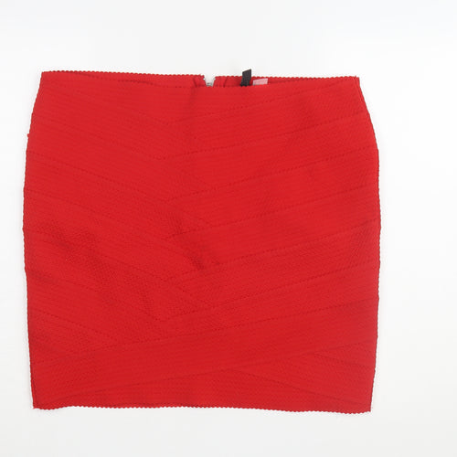 H&M Women’s Red Bandage Knee Length Skirt - Size 18