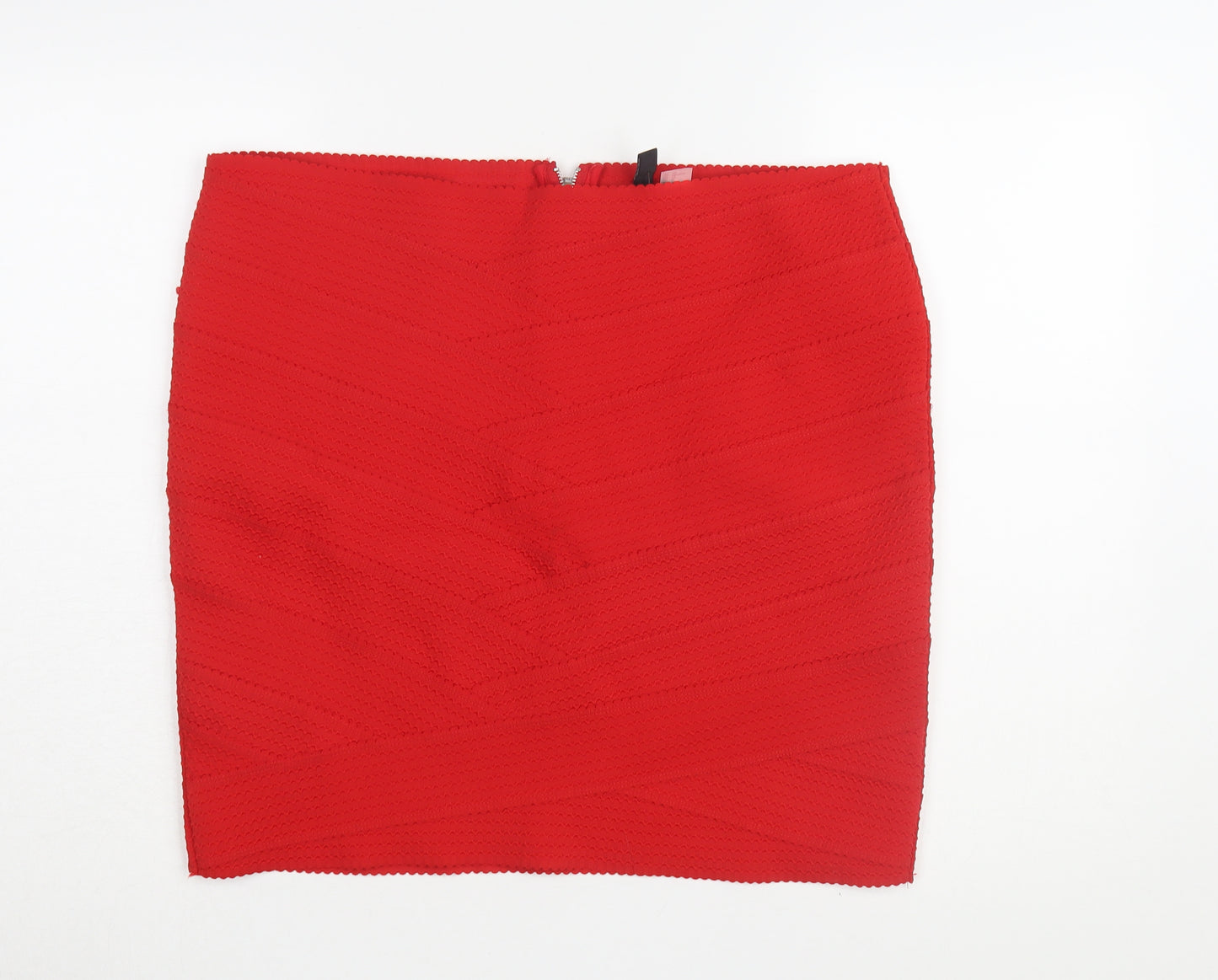 H&M Women’s Red Bandage Knee Length Skirt - Size 18