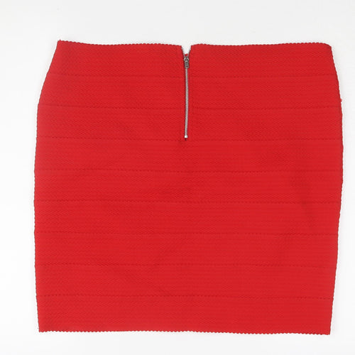 H&M Women’s Red Bandage Knee Length Skirt - Size 18