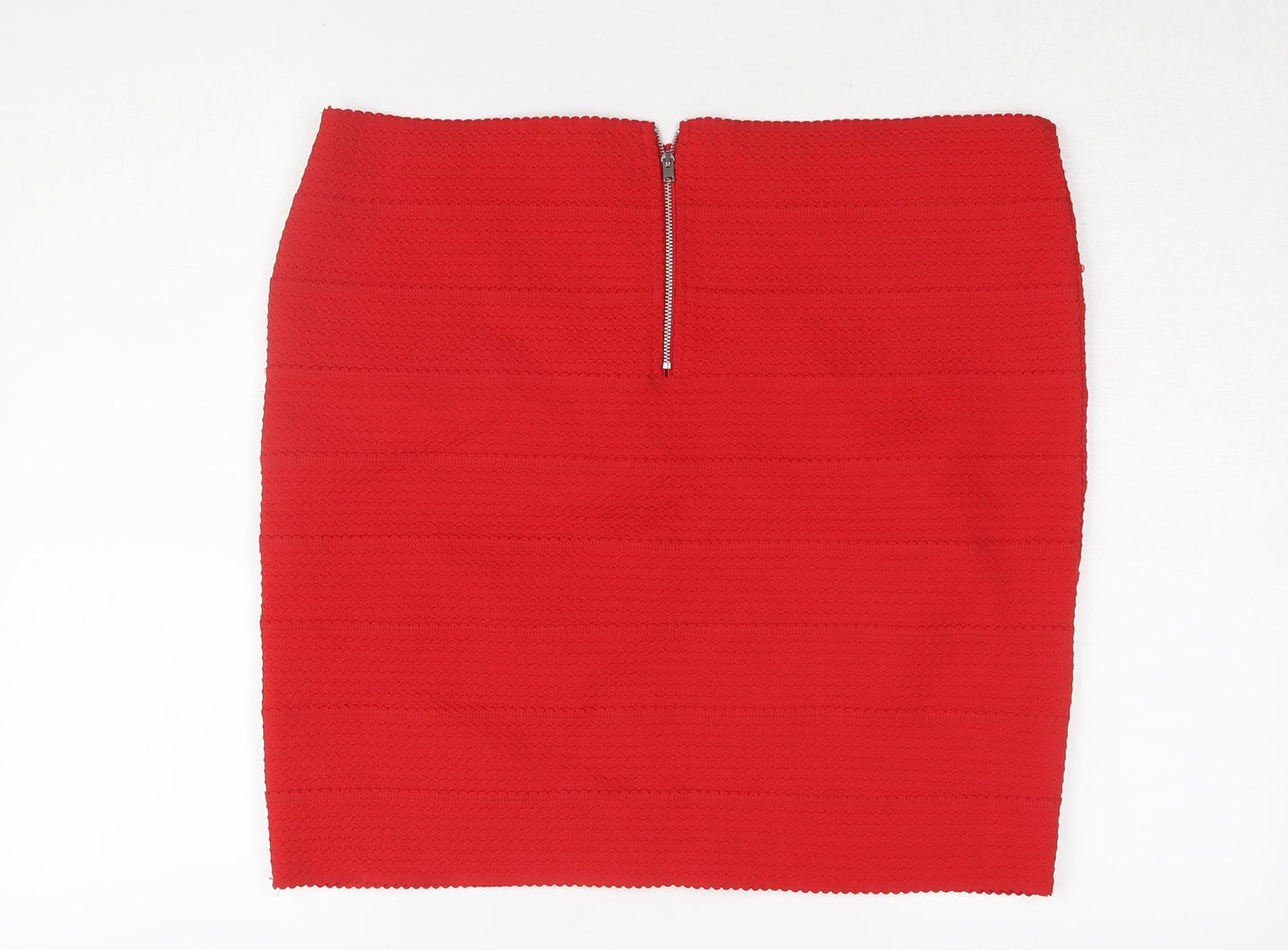 H&M Women’s Red Bandage Knee Length Skirt - Size 18