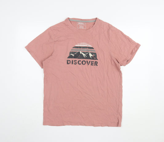 Mountain Warehouse Men's Pink Graphic Print T-Shirt M