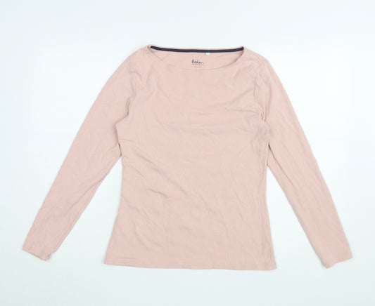 Boden Women's Pink Long Sleeve Basic T-Shirt M