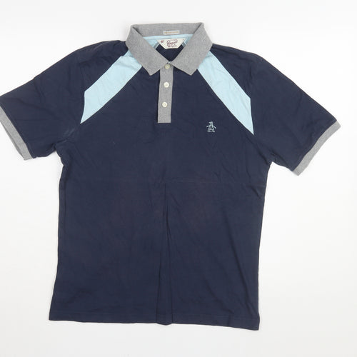 Original Penguin Men's Blue Slim Fit Polo Shirt