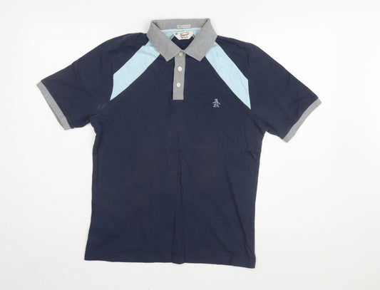 Original Penguin Men's Blue Slim Fit Polo Shirt