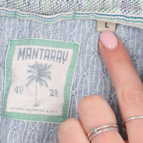 Mantaray Men's Multicoloured Striped Polo L