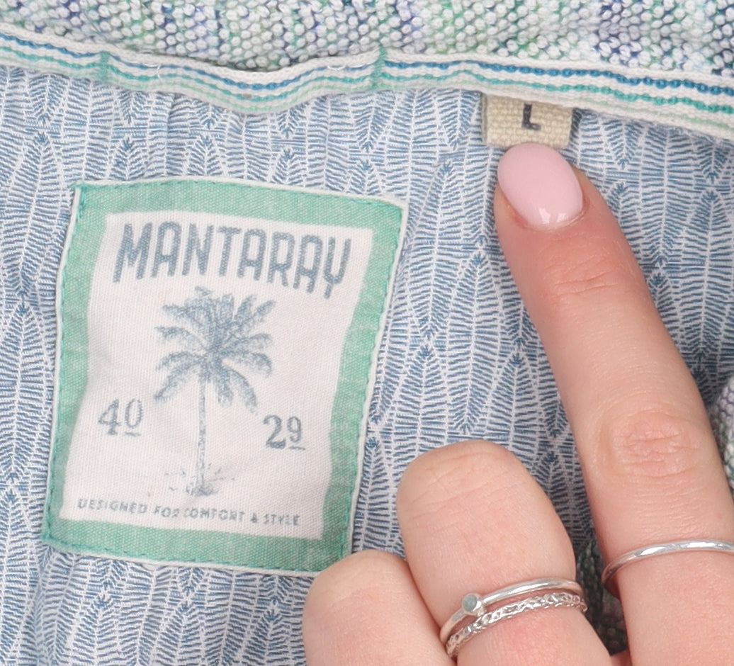 Mantaray Men's Multicoloured Striped Polo L