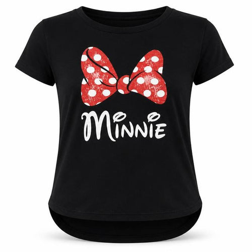 Disney Minnie Mouse Black T-Shirt, Unisex Adults M