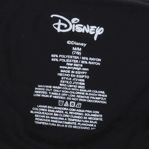 Disney Minnie Mouse Black T-Shirt, Unisex Adults M