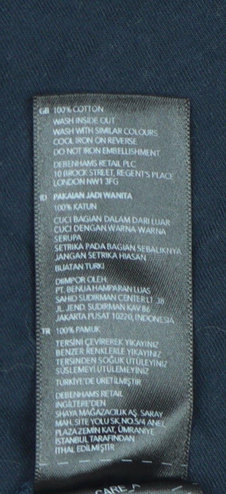 Red Herring Women's Blue Cotton T-Shirt Size 16