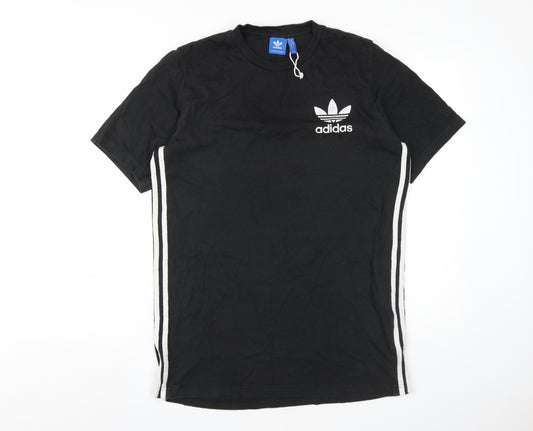 Adidas Men’s Black Logo Crew Neck T-Shirt Medium