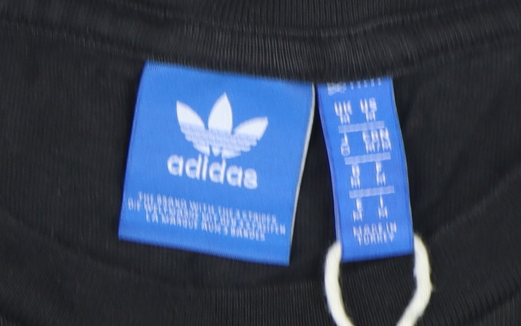 Adidas Men’s Black Logo Crew Neck T-Shirt Medium