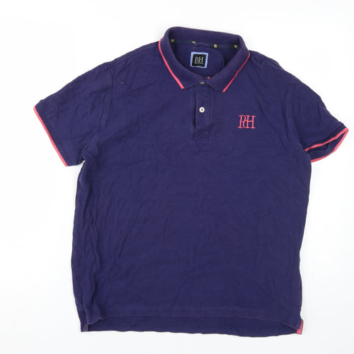Pedro del Hierro Unisex Purple Polo Shirt, Size L