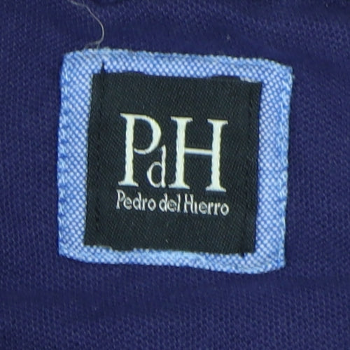 Pedro del Hierro Unisex Purple Polo Shirt, Size L