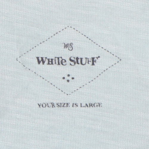 White Stuff Men's Blue Graphic Print T-Shirt, Size L