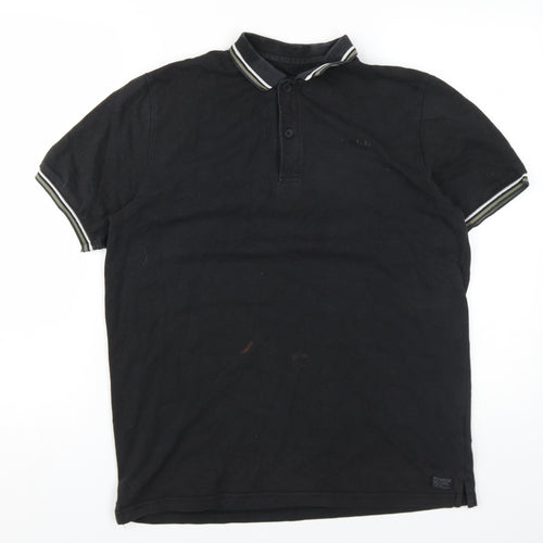 Firetrap Men's Black Polo Shirt L Casual Wear