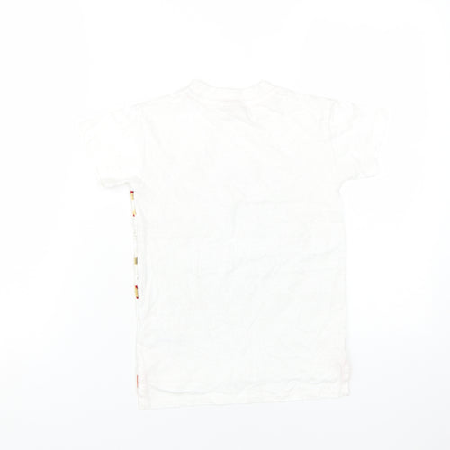 Baker by Ted Baker Girls White Animal Print T-Shirt, 6 Years