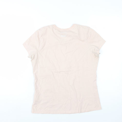 Bench Women's Pink Crew Neck T-Shirt, Size 14, Casual