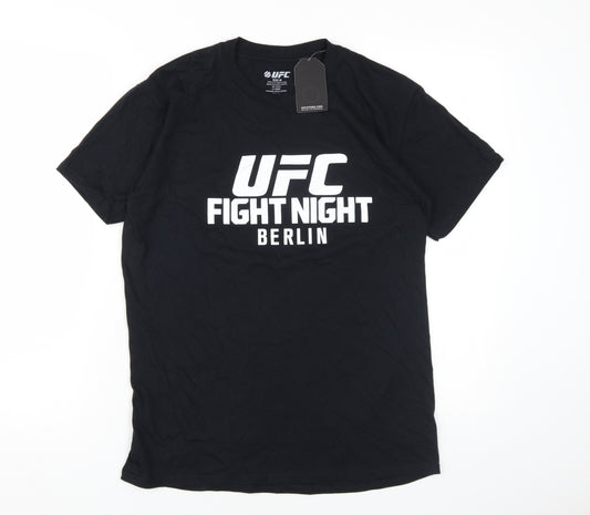 UFC Men’s Black Medium T-Shirt, Sports Graphic, New