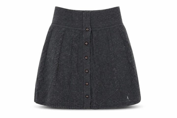 FatFace Women's Black A-Line Skirt, Size 6, Cotton Blend
