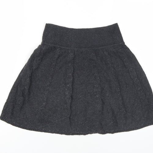 Fat Face Women's Black A-Line Skirt, Size 6, Cotton Blend