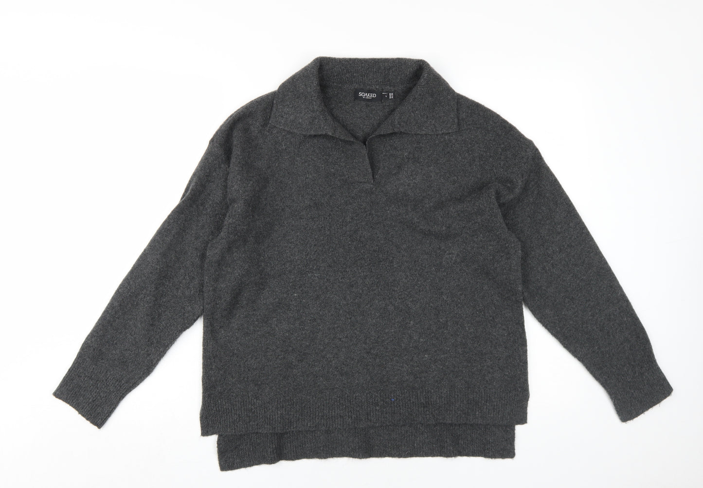 Soaked in Luxury Women's Grey L Collared Jumper