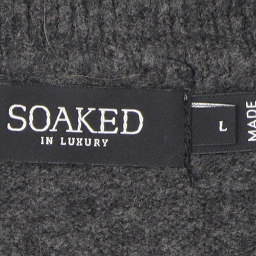 Soaked in Luxury Women's Grey L Collared Jumper