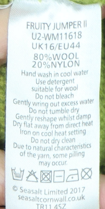 Seasalt Cornwall Women's Green Pullover Jumper Size 16