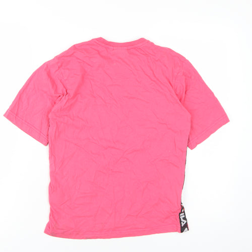 Fila Women's Pink XS Cotton T-Shirt with Logo
