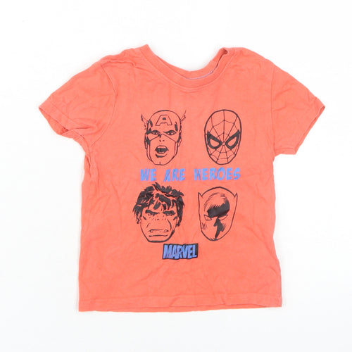 Marvel Boys Orange Graphic T-Shirt 2-3 Years Casual