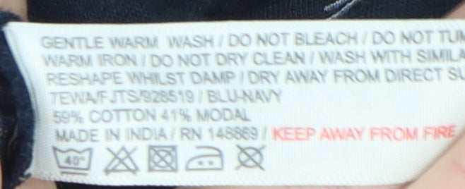 Fat Face Women's Blue Bird Print Blouse UK 14