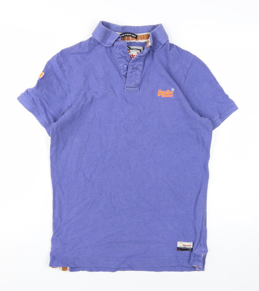 Superdry Men's Purple Polo Medium Comfortable Cotton