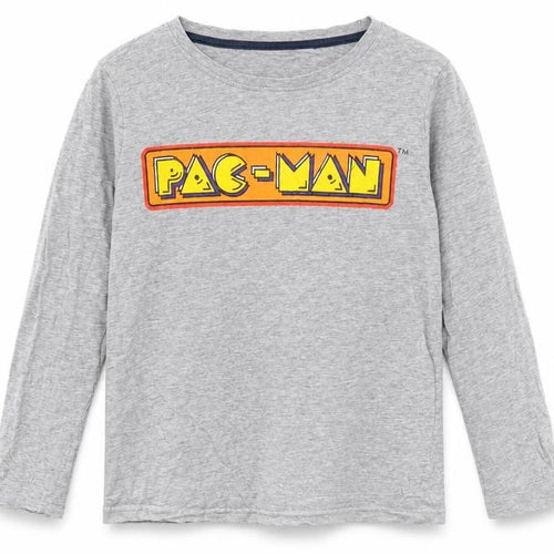 Boys Grey Pac-Man Long Sleeve T-Shirt, Age 11-12, Fun Casual Style