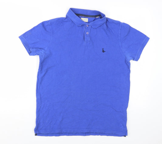 Jack Wills Men's Blue Polo Shirt Medium Cotton