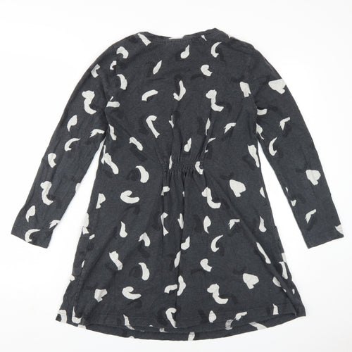 Adini Women's Black A-Line Dress S, Cotton, Casual