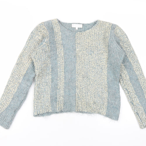 Nicole Farhi Women's Blue Sequin Pullover Jumper S
