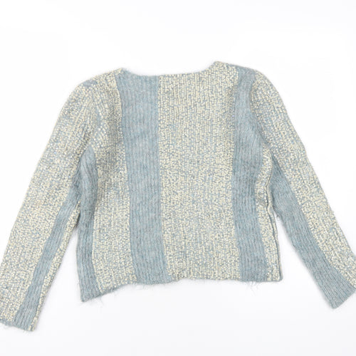 Nicole Farhi Women's Blue Sequin Pullover Jumper S