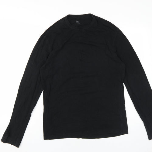 Gap Men's Black Stretch Long Sleeve T-Shirt, Size M