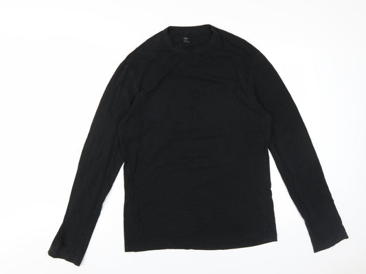 Gap Men's Black Stretch Long Sleeve T-Shirt, Size M