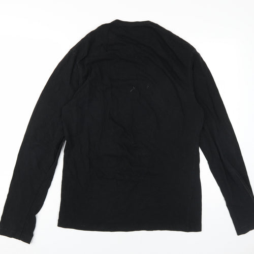 Gap Men's Black Stretch Long Sleeve T-Shirt, Size M