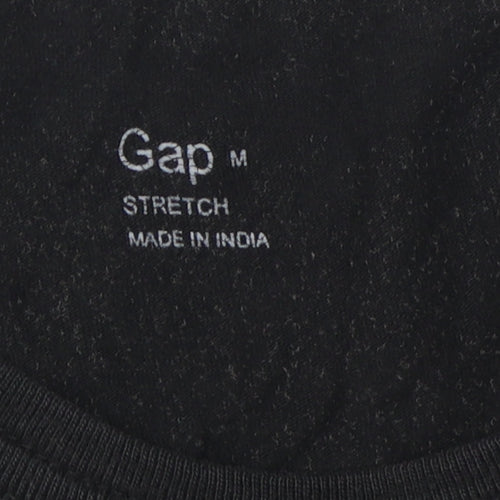Gap Men's Black Stretch Long Sleeve T-Shirt, Size M