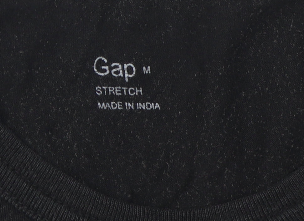 Gap Men's Black Stretch Long Sleeve T-Shirt, Size M